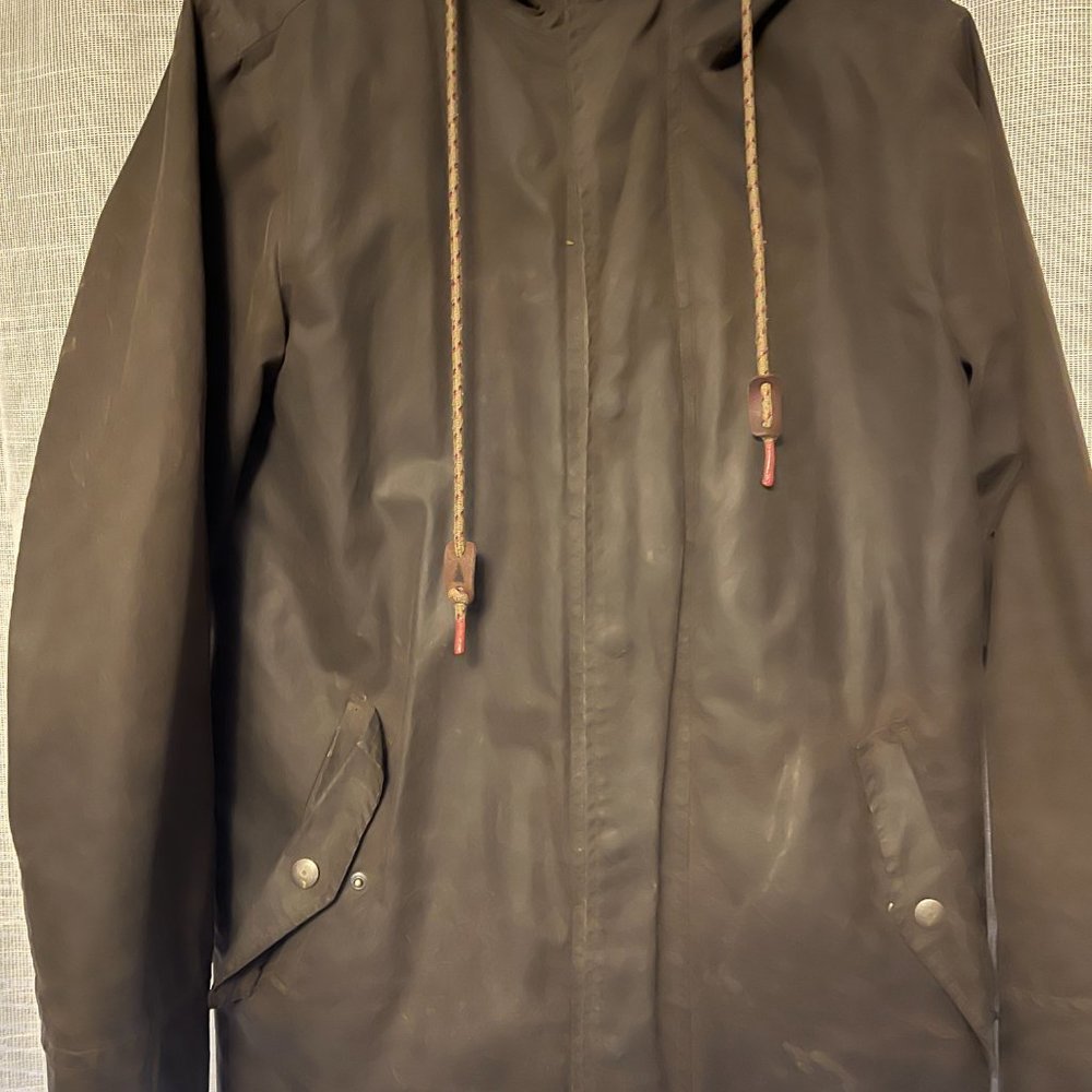 Bridge & Burn Waxed Canvas Rain Jacket Parka Size S